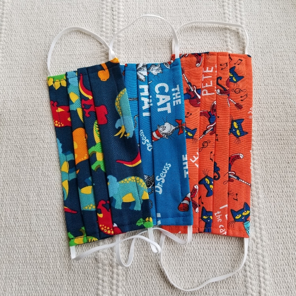 3 Kid friendly Handmade washable masks